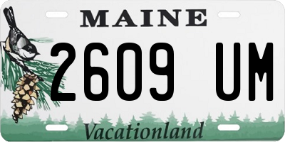 ME license plate 2609UM
