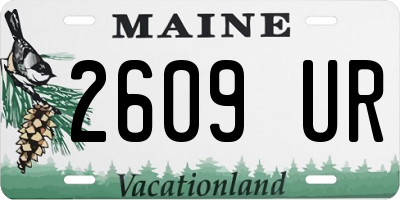 ME license plate 2609UR