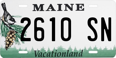 ME license plate 2610SN