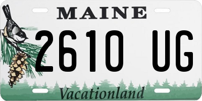 ME license plate 2610UG