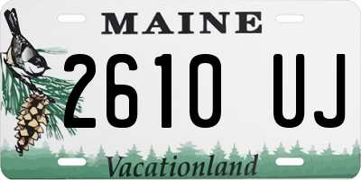 ME license plate 2610UJ