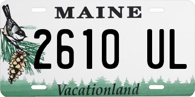 ME license plate 2610UL