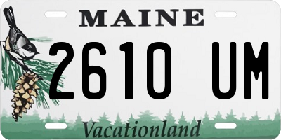 ME license plate 2610UM