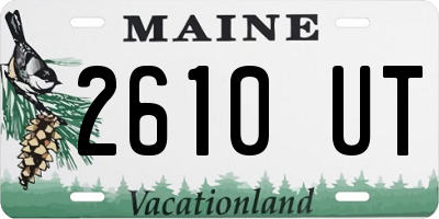 ME license plate 2610UT