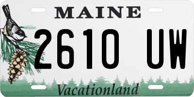 ME license plate 2610UW