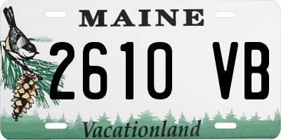 ME license plate 2610VB