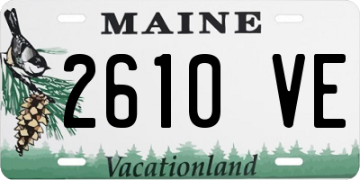 ME license plate 2610VE