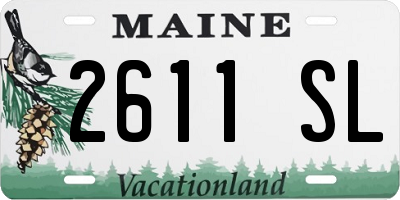 ME license plate 2611SL