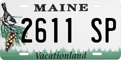 ME license plate 2611SP