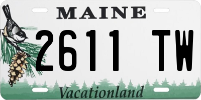 ME license plate 2611TW