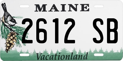 ME license plate 2612SB