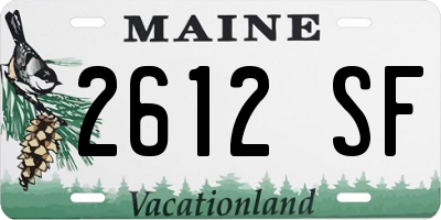 ME license plate 2612SF