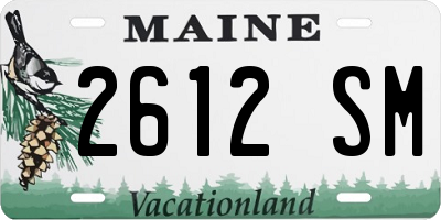 ME license plate 2612SM