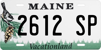 ME license plate 2612SP