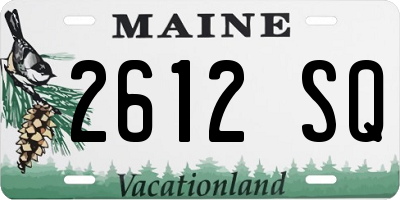 ME license plate 2612SQ
