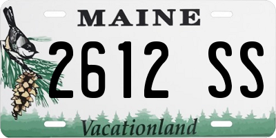 ME license plate 2612SS