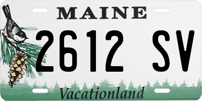 ME license plate 2612SV