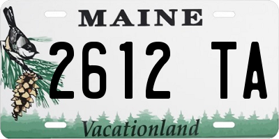 ME license plate 2612TA