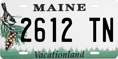 ME license plate 2612TN