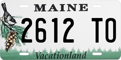 ME license plate 2612TO