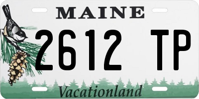 ME license plate 2612TP