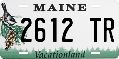 ME license plate 2612TR