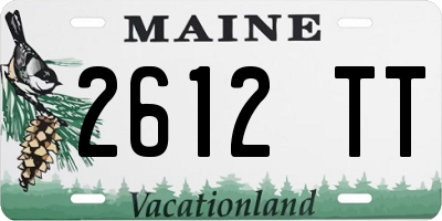 ME license plate 2612TT