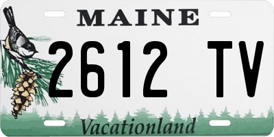 ME license plate 2612TV