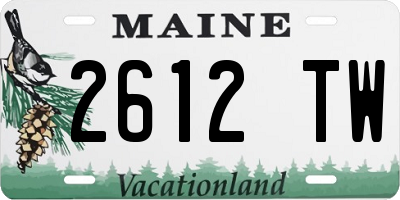 ME license plate 2612TW