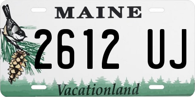 ME license plate 2612UJ