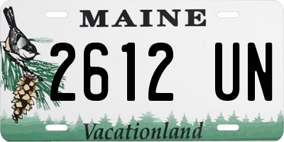 ME license plate 2612UN