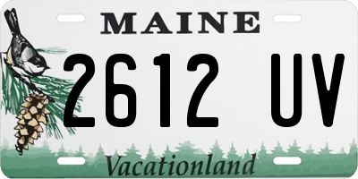 ME license plate 2612UV