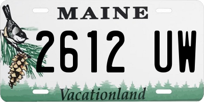 ME license plate 2612UW