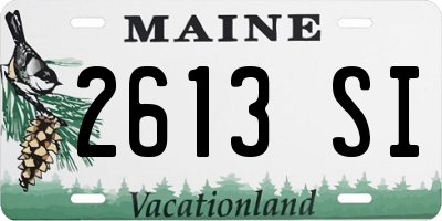 ME license plate 2613SI