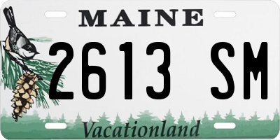 ME license plate 2613SM