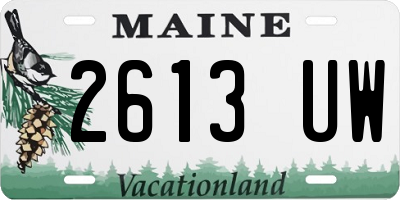 ME license plate 2613UW