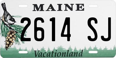 ME license plate 2614SJ