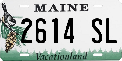 ME license plate 2614SL