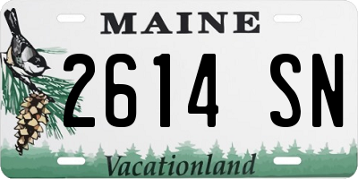 ME license plate 2614SN