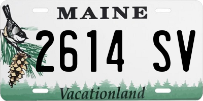 ME license plate 2614SV