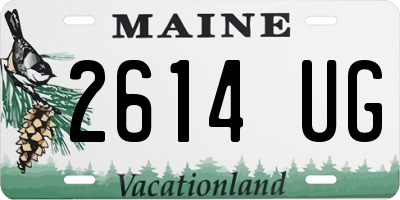 ME license plate 2614UG