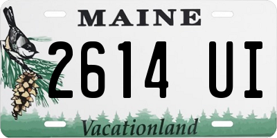 ME license plate 2614UI