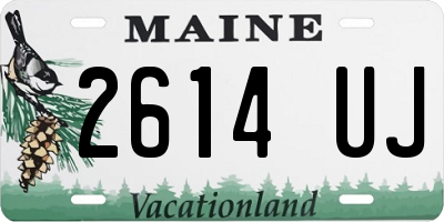 ME license plate 2614UJ