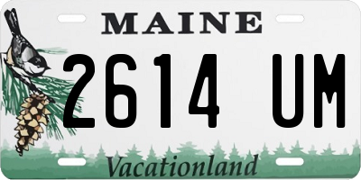 ME license plate 2614UM