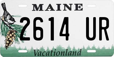 ME license plate 2614UR