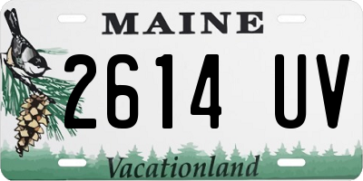 ME license plate 2614UV