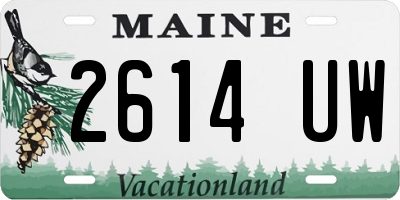 ME license plate 2614UW