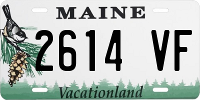 ME license plate 2614VF