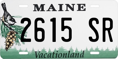 ME license plate 2615SR