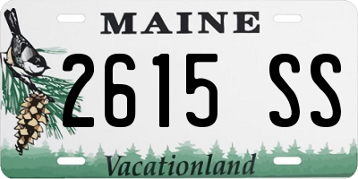 ME license plate 2615SS